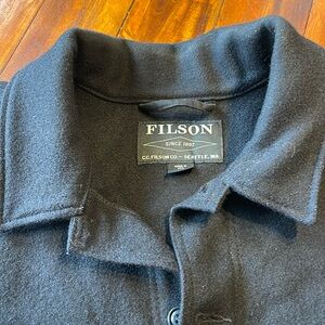 Filson XXL BLACK 100% wool button up jacket❤️